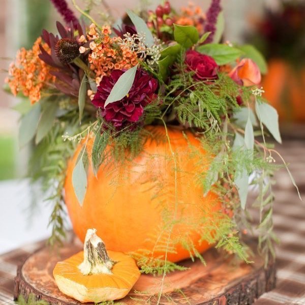 Pumpkin Fall Wedding Centerpieces